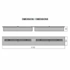 Linearer Handbrenner aus Edelstahl für Bioethanol-Kamin - Brandon Viadurini