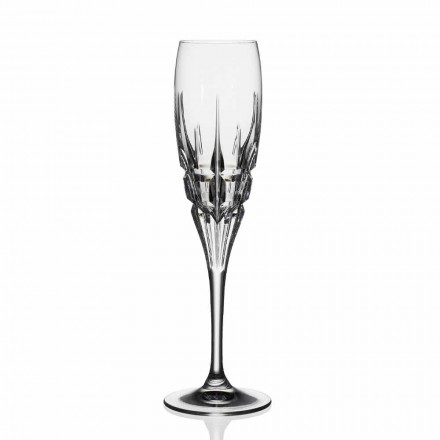 Kristallflötenglas für Champagner in ökologischem Kristall 12 Stück - Fiucco Viadurini