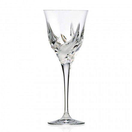 Hochwertiges Kristallrotweinglas mit 12 Stück Dekorationen - Advent Viadurini