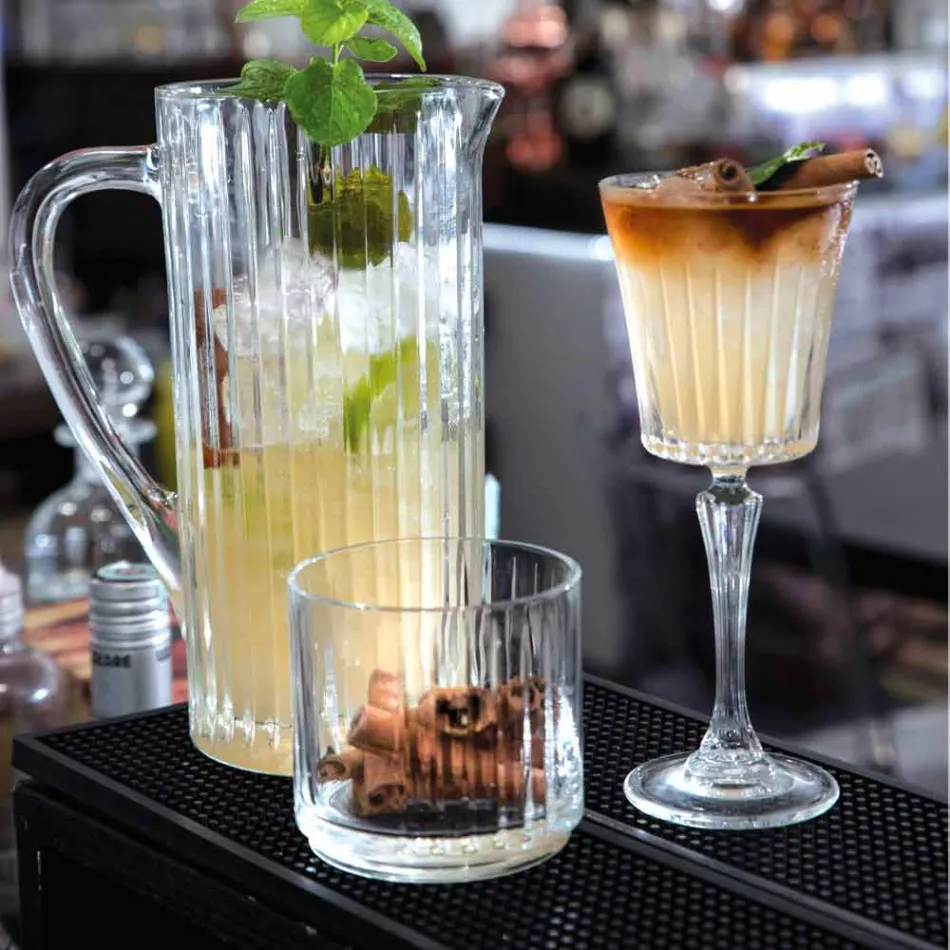 Luxus Wein und Cocktail Gläser Design in Eco Crystal 12 Stück - Senzatempo Viadurini