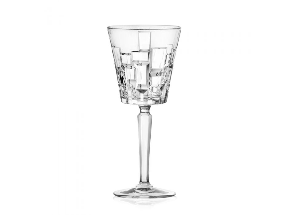 Luxus Dekorierte Öko Kristall Wein- oder Wassergläser 12 Stück - Catania Viadurini