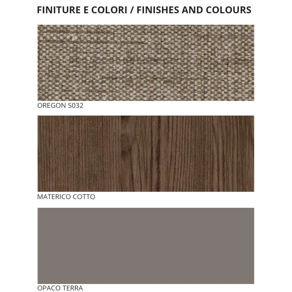 Schlafzimmer mit 4 Elementen Moderner Stil Made in Italy Hohe Qualität - Minorco Viadurini