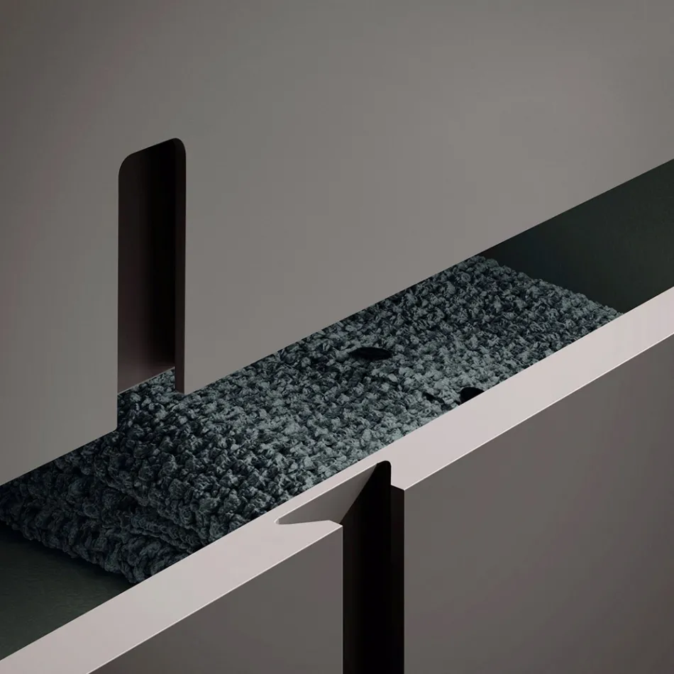 Komplettes Schlafzimmer mit 5 Elementen im modernen Stil Made in Italy - Savanna Viadurini