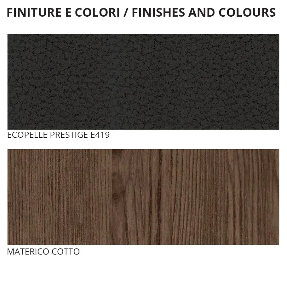 4 Elemente Schlafzimmer mit Doppelbett Made in Italy Luxus - Gamma Viadurini