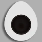 Wand Bioethanol Kamin in ovalem Design lackierter Stahl - Guiscard Viadurini