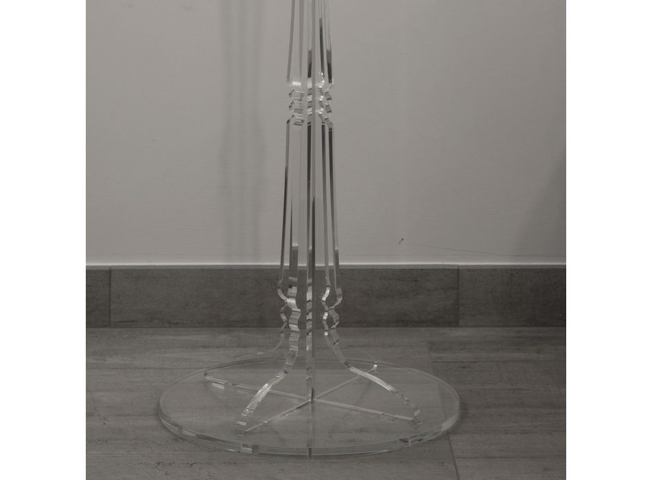 Bodenleuchter 5 Flammen in transparentem Acrylglas - Gloriano Viadurini