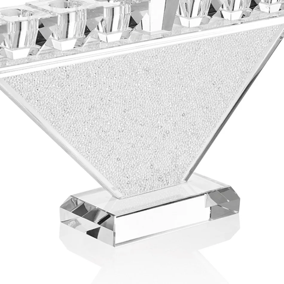 Italienischer Luxus-Design-Kristallkandelaber mit 9 Flammen - Wanni Viadurini