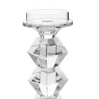 Italienischer Luxus Kristall Kerzenständer Geometrisches Design 2 Höhen - Renzo Viadurini