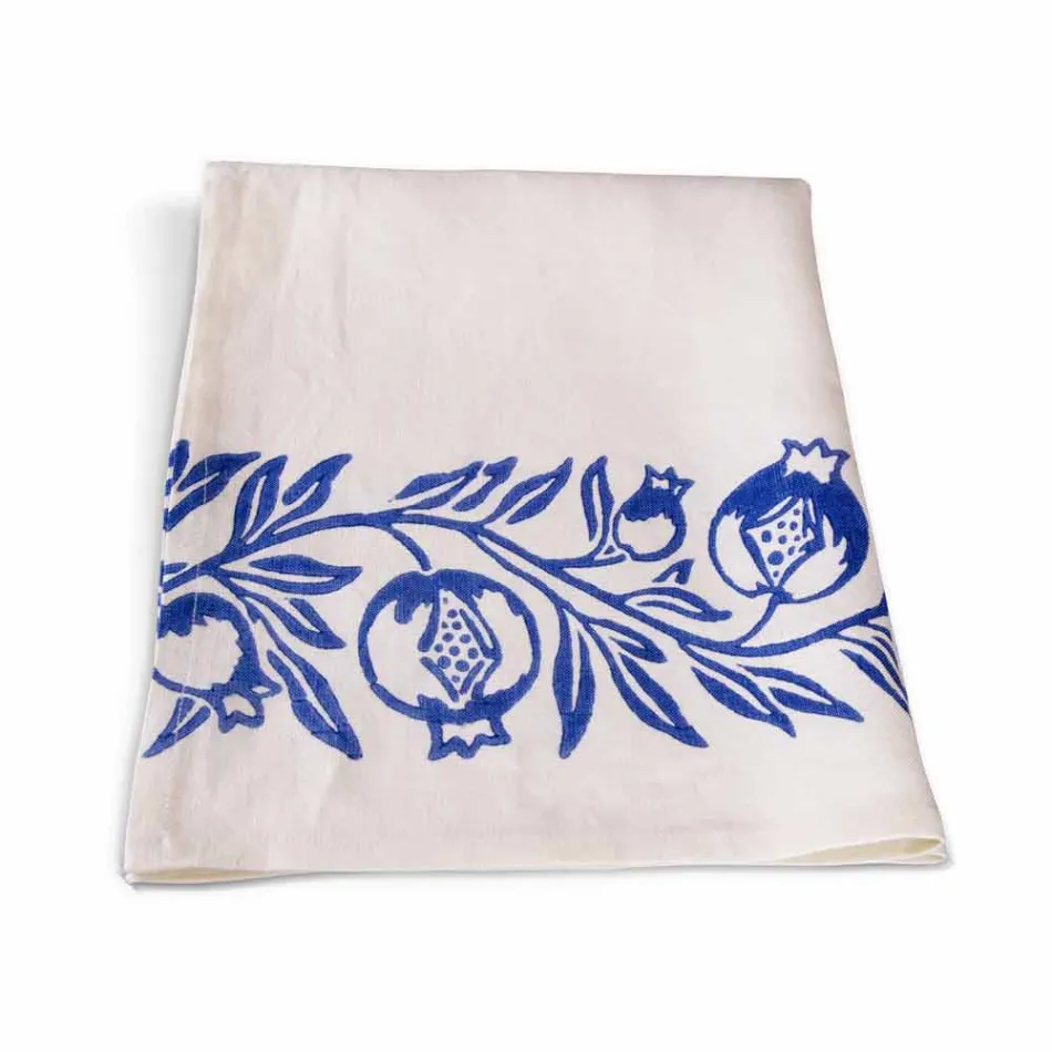 Leinen Leinwand italienischer Handwerkskunst mit handbedrucktem Design - Marken Viadurini