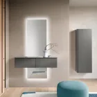 Lackierte Melamin-Garderobe mit MDF-Tür und Innenregal - Lunis Viadurini