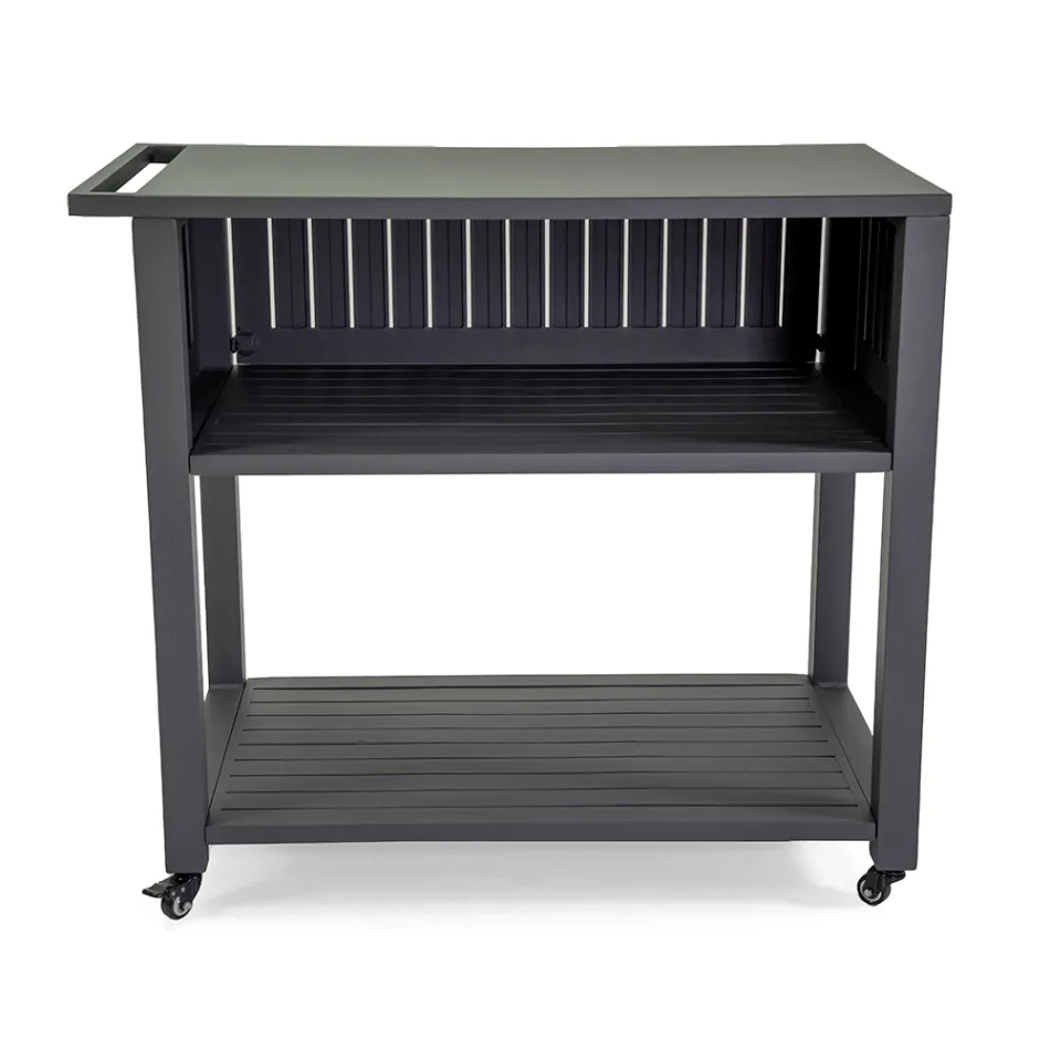 Trolley für den Außenbereich aus lackiertem Aluminium mit verschiedenen Oberflächen - Hotel Viadurini