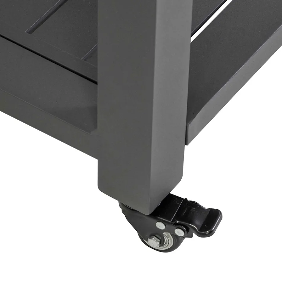 Trolley für den Außenbereich aus lackiertem Aluminium mit verschiedenen Oberflächen - Hotel Viadurini