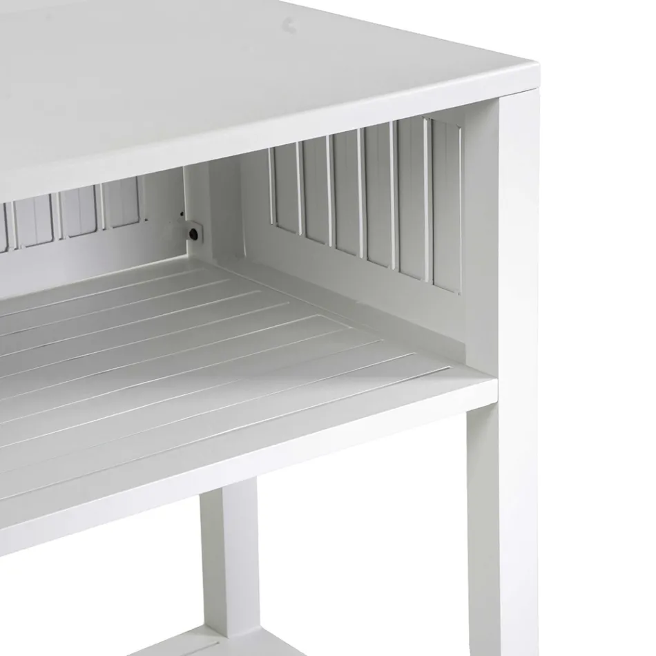 Trolley für den Außenbereich aus lackiertem Aluminium mit verschiedenen Oberflächen - Hotel Viadurini