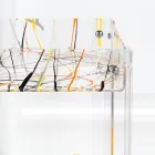 Servierwagen aus transparentem Plexiglas Made in Italy - Galatius Viadurini