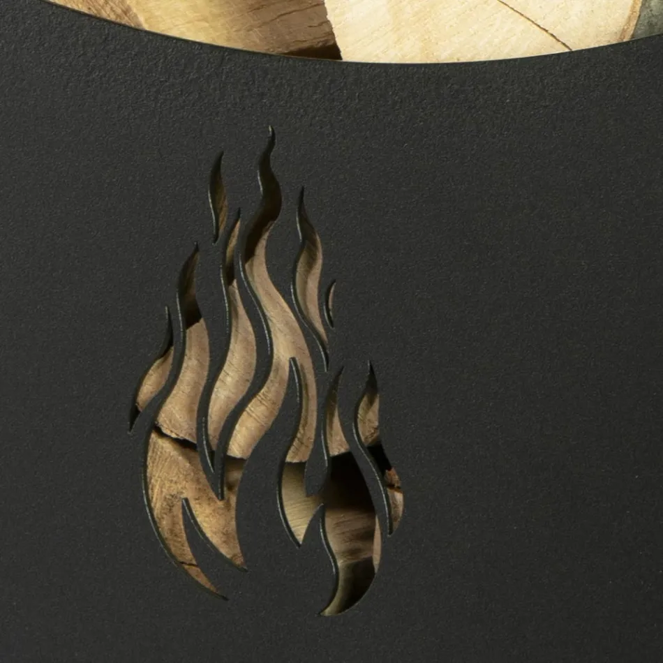 Servierwagen aus Metall und Holz mit 4 Rädern, hergestellt in Italien – Coccinella Viadurini