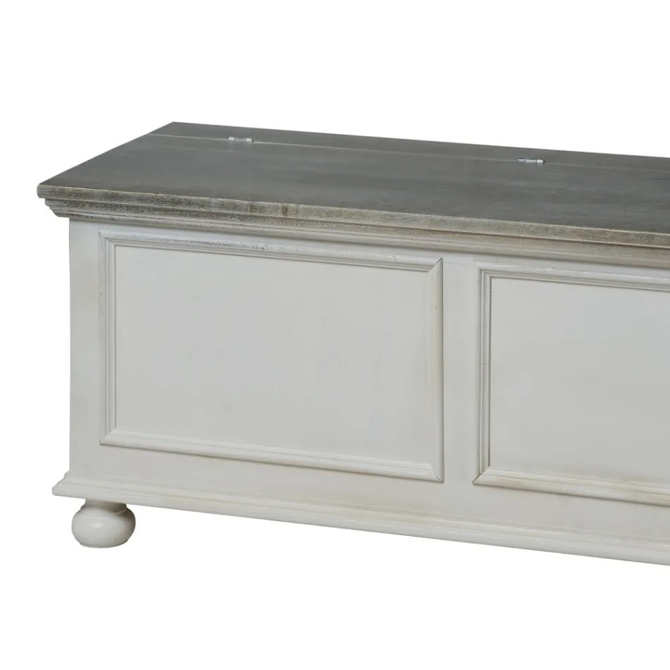 Truhe mit massiver Pappelstruktur, hergestellt in Italien – Dievis Viadurini