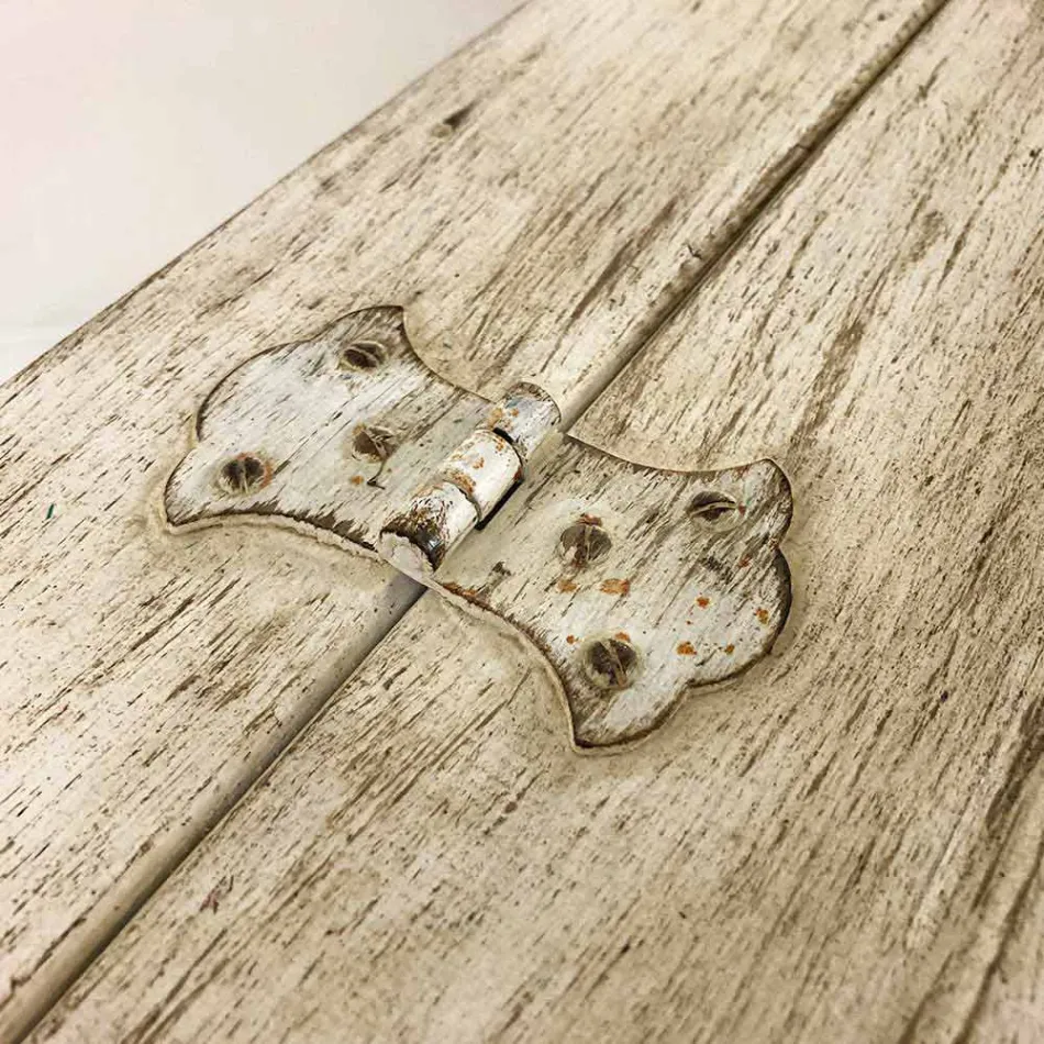 Truhe handgefertigt aus Massivholz mit Goldprofilen Made in Italy - Caio Viadurini