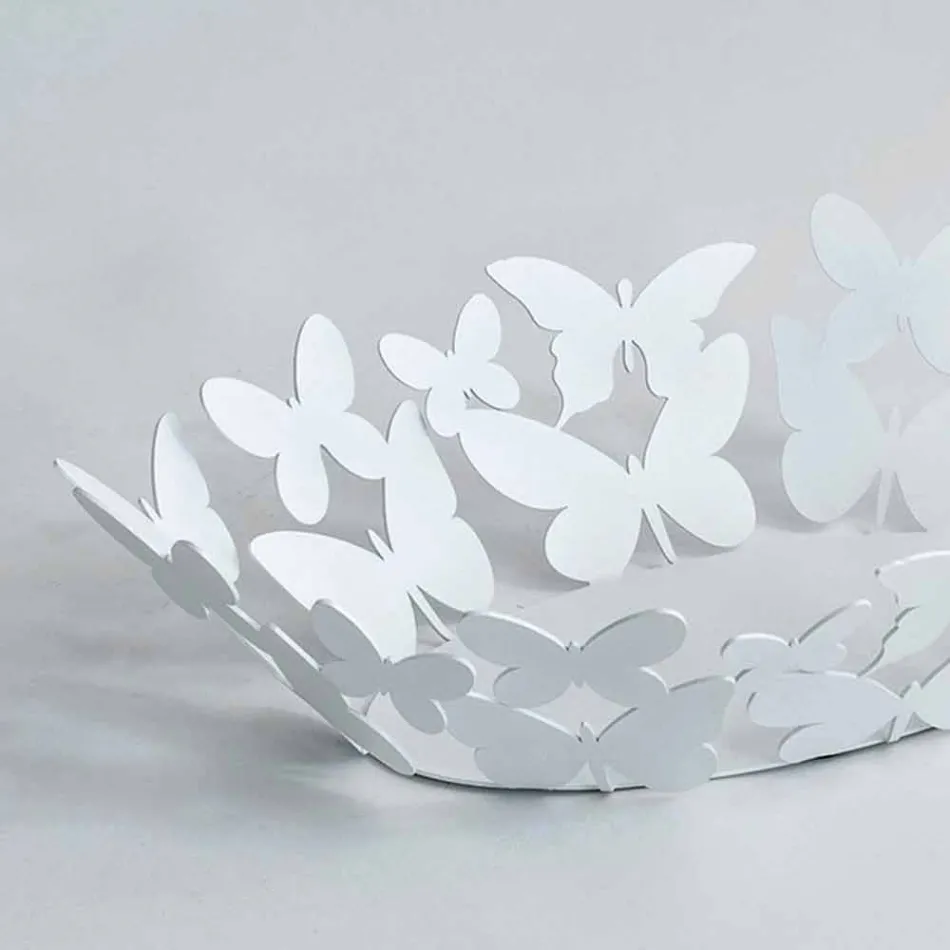 Modernes ovales Herzstück aus weißem oder beige Eisen Made in Italy - Leiden Viadurini