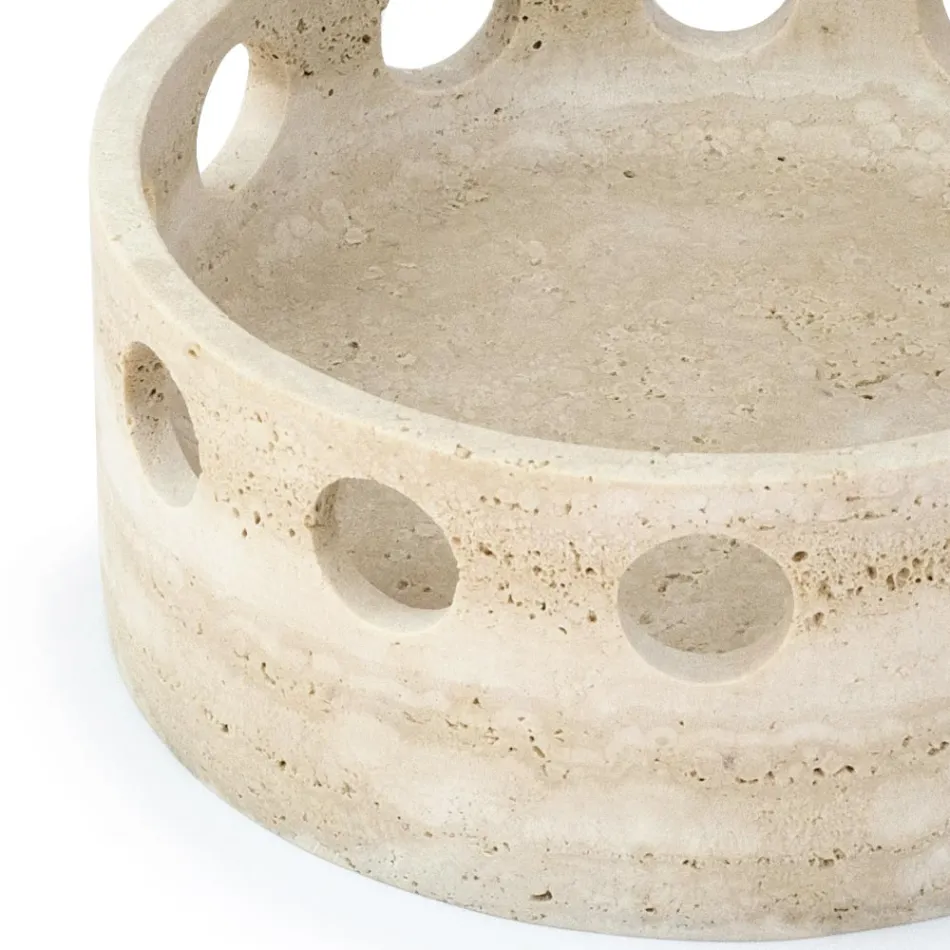 Tafelaufsatz/Taschentablett aus Satinmarmor, hergestellt in Italien – Hinata Viadurini