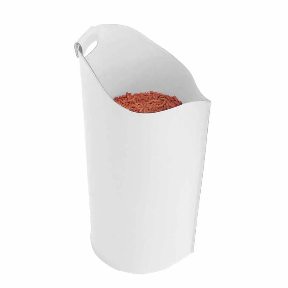 Indoor Pellethaltekorb Leder 15 Kg Sapel Design Viadurini