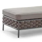 Outdoor-Chaiselongue aus Seil und Kissen mit abnehmbaren Stoffbezügen - Jamaika Viadurini
