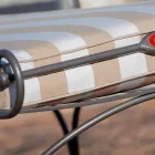 Outdoor-Chaiselongue aus Eisen und handgefertigtem Stoff Made in Italy - Relax Viadurini
