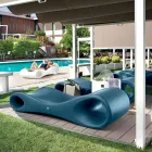Gartenliege aus farbigem Polyethylen Made in Italy - Flores Viadurini