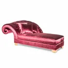 Klassische Chaiselongue aus 100% baskischem Stoff Made in Italy Viadurini