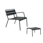 Outdoor-Chaiselongue mit Metallfußstütze Made in Italy - Amina Viadurini