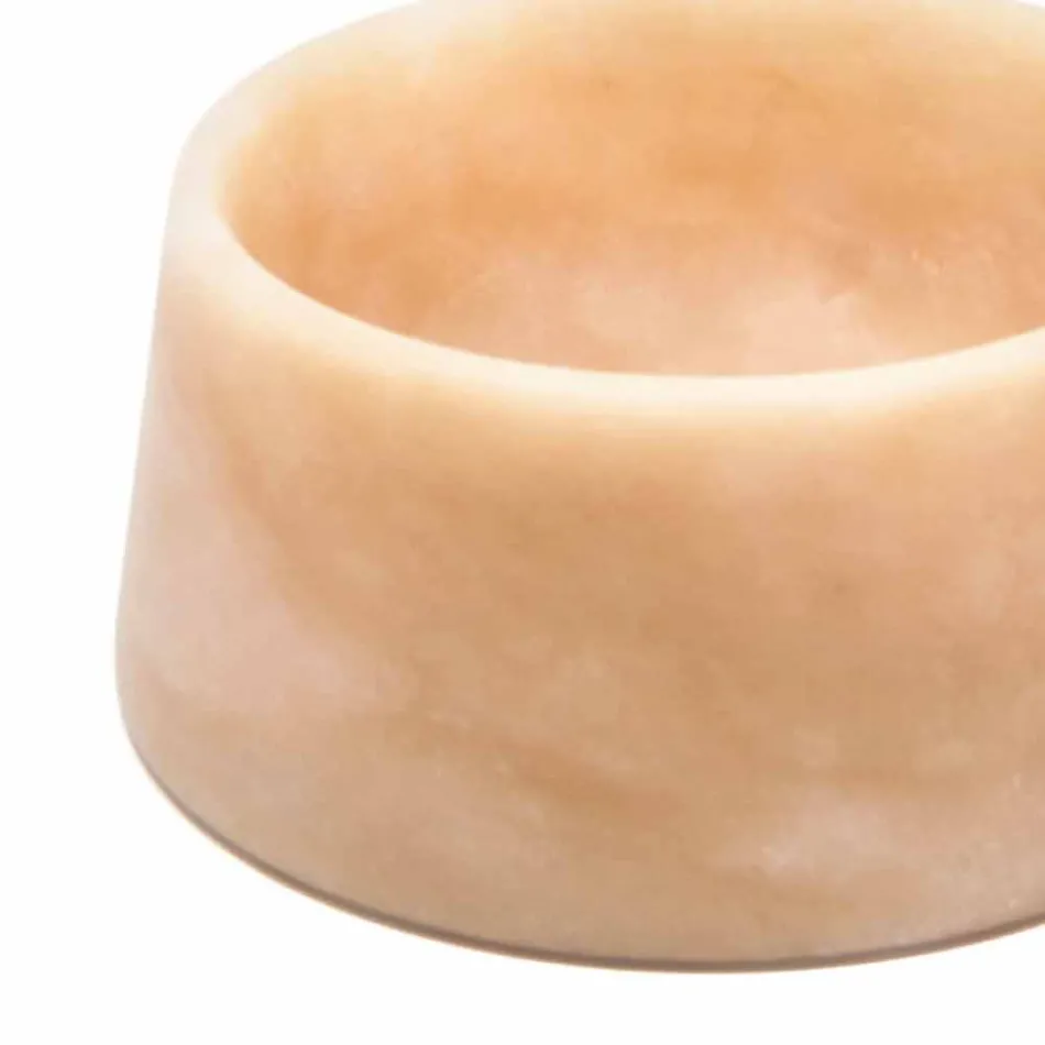 Moderner Hunde- und Katzennapf aus rosa Portugal oder grünem Guatemala-Marmor - Catt Viadurini