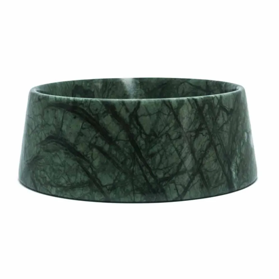 Moderner Hunde- und Katzennapf aus rosa Portugal oder grünem Guatemala-Marmor - Catt Viadurini
