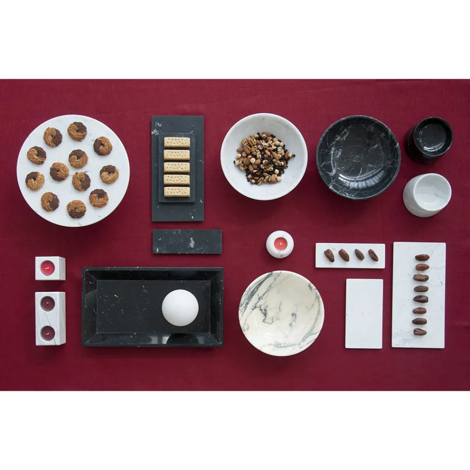 Obstschale aus Portoro, Marquinia oder Paonazzo Marmor Made in Italy - Obst Viadurini