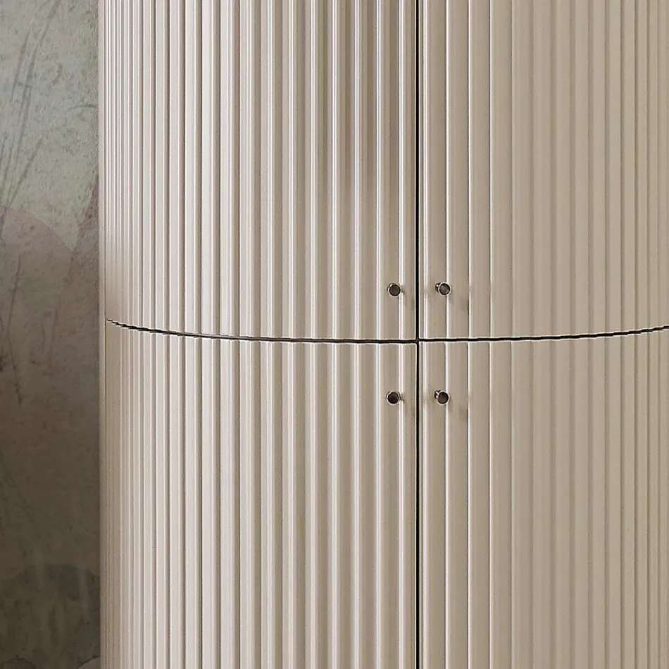 Säule mit vier Türen mit Cannetté-Verarbeitung, hergestellt in Italien – Candy Viadurini