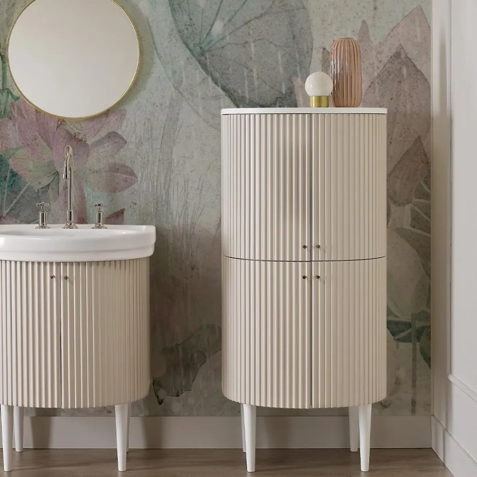 Säule mit vier Türen mit Cannetté-Verarbeitung, hergestellt in Italien – Candy Viadurini