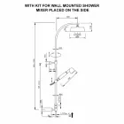 Klassische Messing-Duschsäule mit rundem Duschkopf Made in Italy - Yari Viadurini