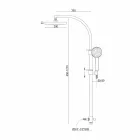 Duschsäule mit Umsteller und quadratischem Duschkopf Made in Italy - Silber Viadurini