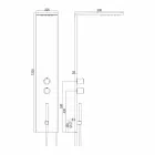 Thermostatische Wandduschsäule aus verchromtem Edelstahl Made in Italy - Pampo Viadurini