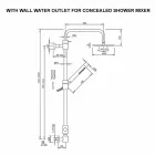 Messing Duschsäule mit Abs Dusche und Made in Italy Duschkopf - Haube Viadurini