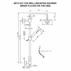 Messing Duschsäule mit Abs Dusche und Made in Italy Duschkopf - Haube Viadurini