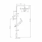 Duschsäule aus Messing mit Duschkopf und Handbrause in Abs Made in Italy - Lesio Viadurini
