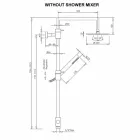 Messing-Duschsäule mit quadratischem Stahl-Duschkopf Made in Italy - Lipari Viadurini