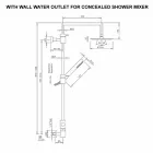 Messing-Duschsäule mit quadratischem Stahl-Duschkopf Made in Italy - Lipari Viadurini