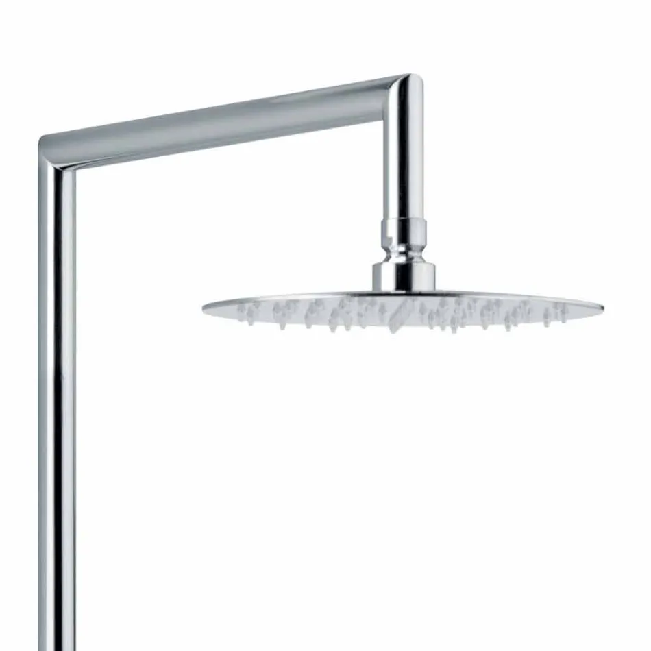 Duschsäule in quadratischem Design aus verchromtem Messing Made in Italy - Padula Viadurini