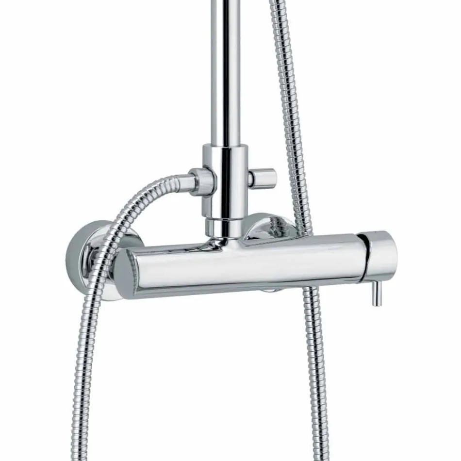 Einhebel-Duschsäule in Messing-Chrom-Finish Made in Italy - Padula Viadurini