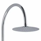 Teleskop-Duschsäule aus Messing mit rundem Duschkopf Made in Italy - Lenio Viadurini