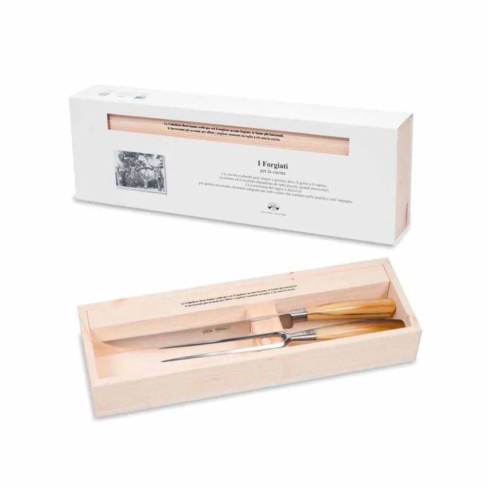 Berti Bratenmesser und Gabel exklusiv für Viadurini - Careno Viadurini