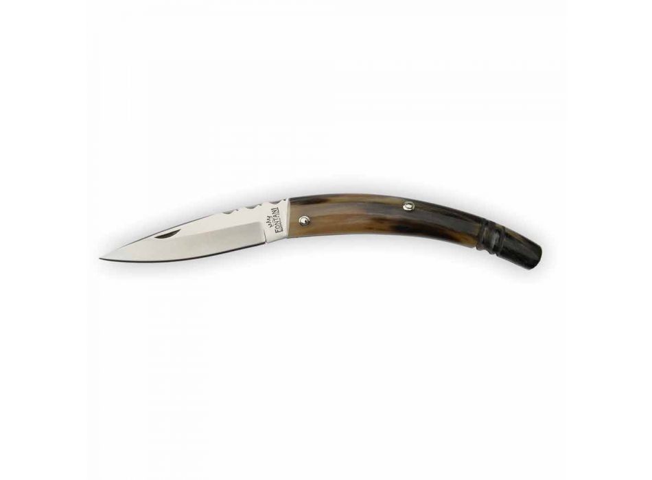 Gobbo Artisan Knife gebogener Griff aus Horn oder Holz Made in Italy - Gobbo Viadurini