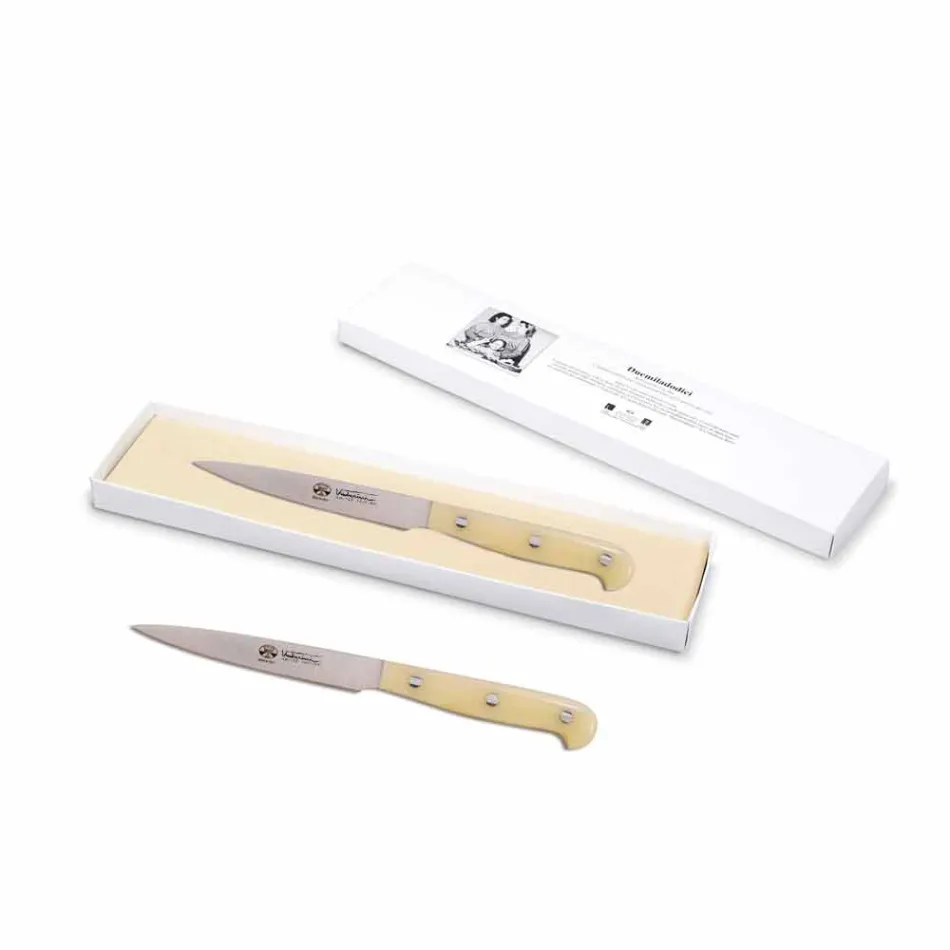 Gerades Schälmesser von Berti Milleusi Exklusiv für Viadurini - Aviano Viadurini