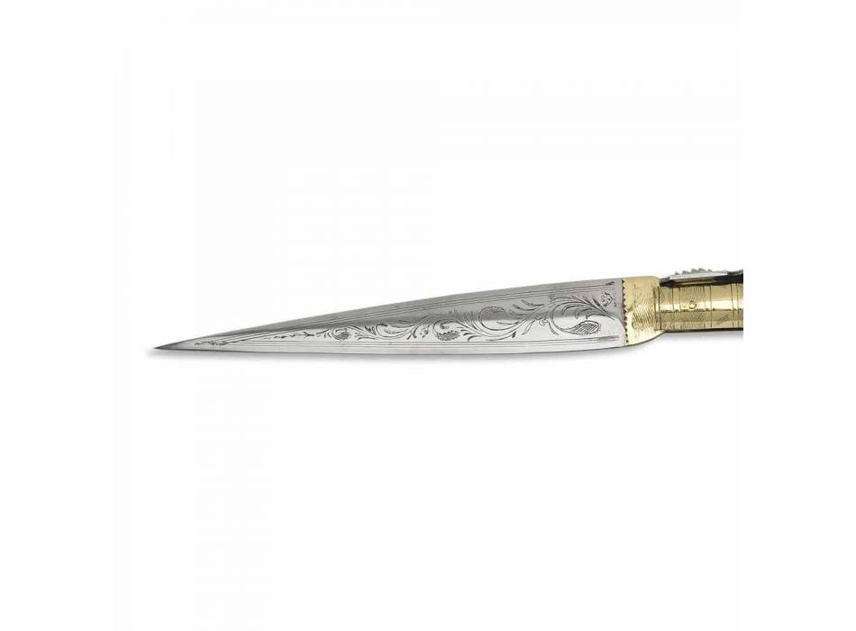 Sevilla Navaja Messer mit Stahl gravierter Klinge Made in Italy - Sevilla Viadurini