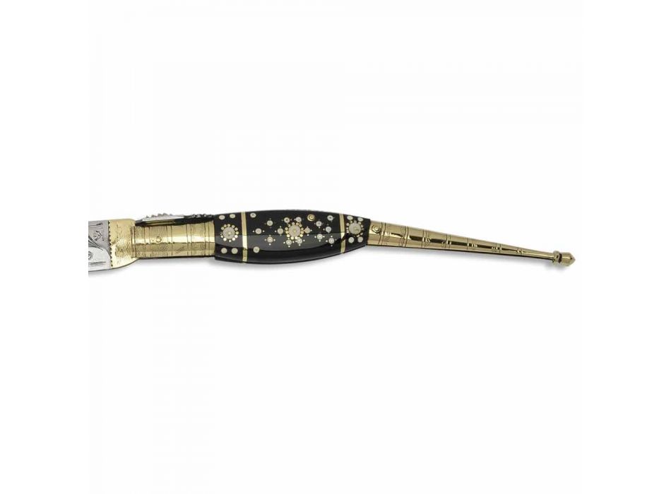 Sevilla Navaja Messer mit Stahl gravierter Klinge Made in Italy - Sevilla Viadurini